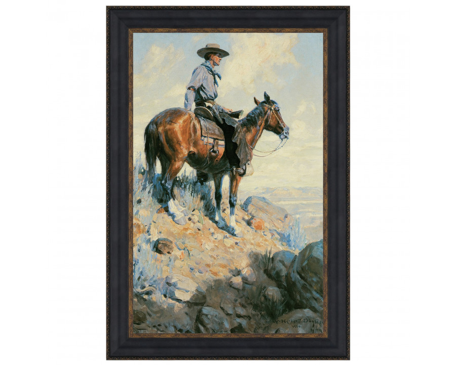 Toscano Sentinel of the Plains Framed Canvas Replica Painting - Small