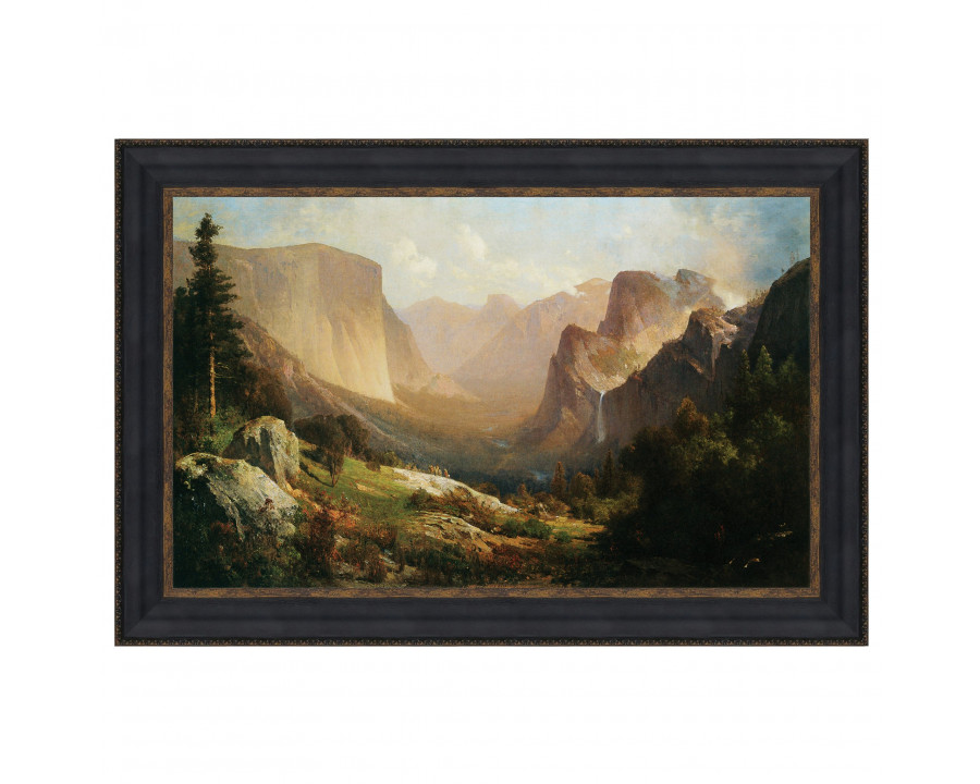 Toscano View of Yosemite Valley Framed Canvas Replica Painting - Small