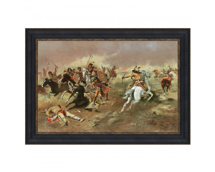 Toscano For Supremacy Framed Canvas Replica Painting - Small