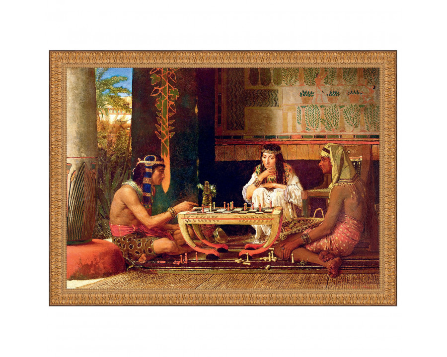 Toscano - Egyptian Chess Players Framed Canvas Replica Painting