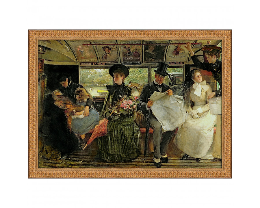 Toscano The Bayswater Omnibus Framed Canvas Replica Painting - Small