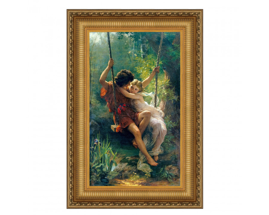 Toscano Le Printemps (Springtime) Framed Canvas Replica Painting - Extra Small