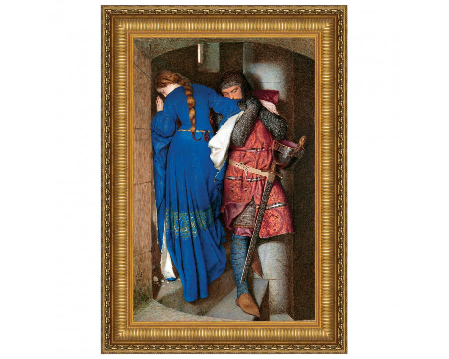 Toscano The Meeting on the Turret Stairs Framed Canvas Replica Painting - Small