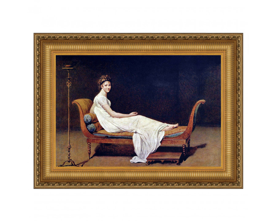 Toscano Madame Juliette Recamier Framed Canvas Replica Painting - Small