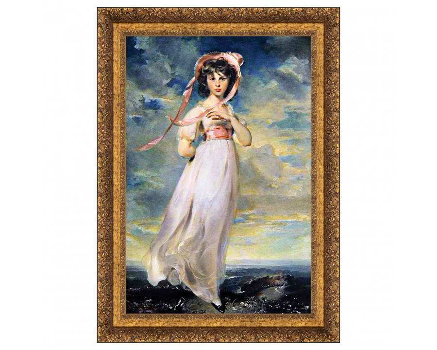 Toscano Pinkie Framed Canvas Replica Painting - Small