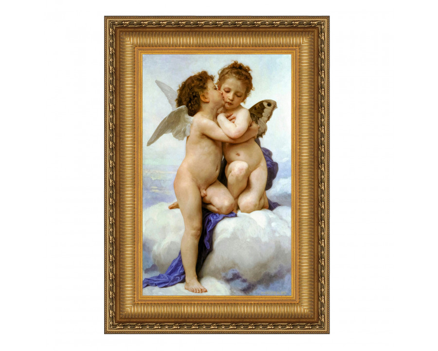 Toscano The First Kiss Framed Canvas Replica Painting - Small