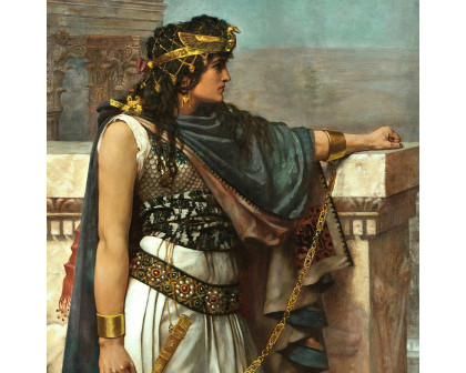 Toscano Queen Zenobia’s Last Look Upon Palmyra Framed Canvas Replica Painting - Medium