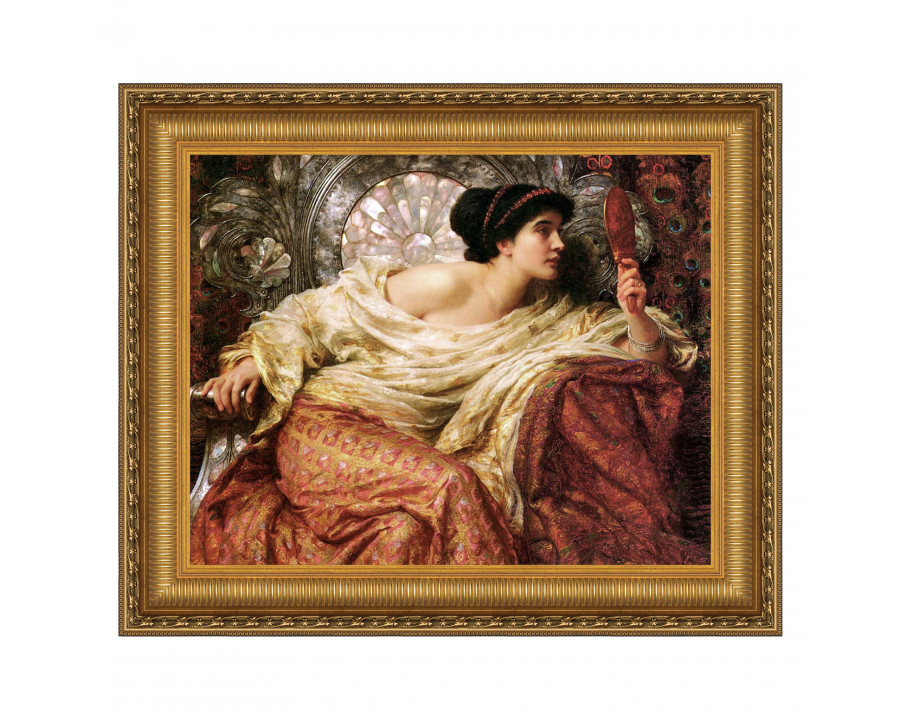 Toscano The Mirror Framed Canvas Replica Painting - Small