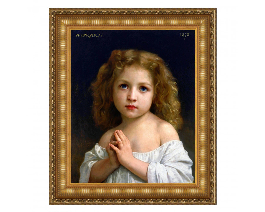 Toscano Little Girl Framed Canvas Replica Painting - Small