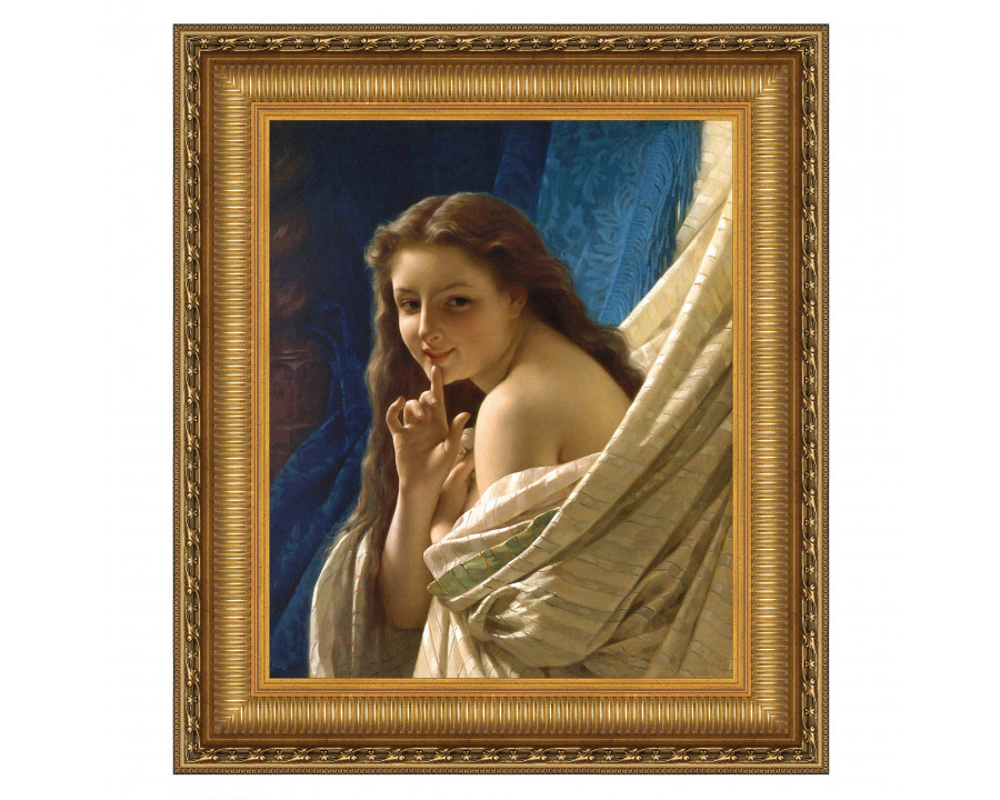 Toscano - Portrait of a Young Woman Framed Canvas Replica Painting