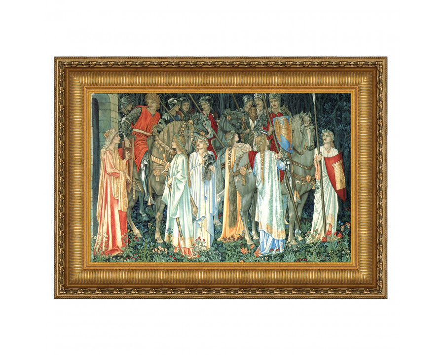 Toscano Quest for the Holy Grail Framed Canvas Replica Painting - Medium