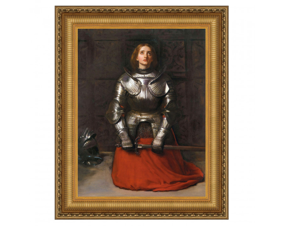 Toscano Joan of Arc Framed Canvas Replica Painting - Large