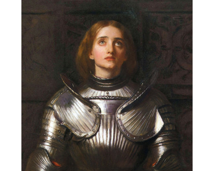 Toscano Joan of Arc Framed Canvas Replica Painting - Large