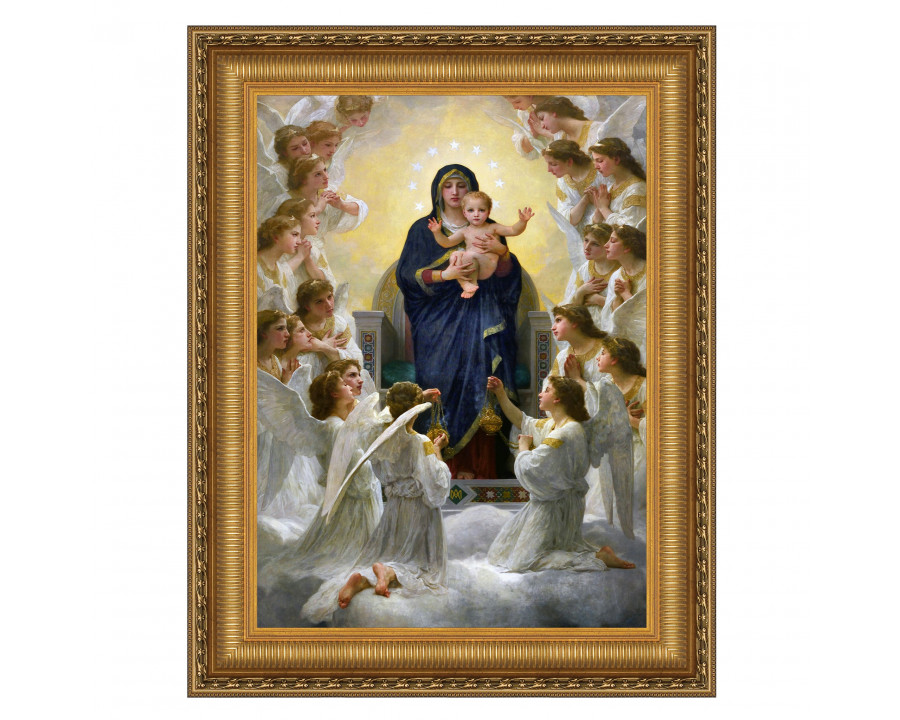 Toscano Regina Angelorum Framed Canvas Replica Painting - Large