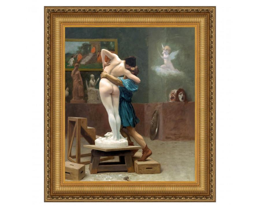 Toscano Pygmalion and Galatea Framed Canvas Replica Painting - Small