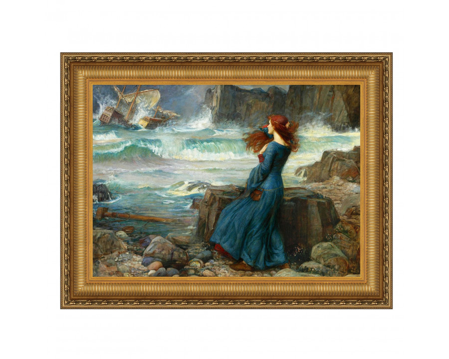 Toscano Miranda the Tempest Framed Canvas Replica Painting - Grande