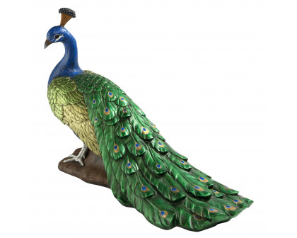 Toscano The Regal Peacock Large Garden Statue