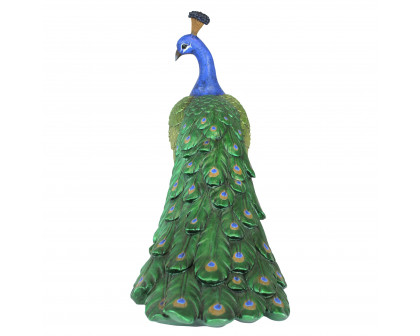 Toscano The Regal Peacock Large Garden Statue