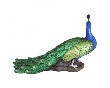 Toscano The Regal Peacock Large Garden Statue