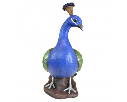 Toscano The Regal Peacock Large Garden Statue