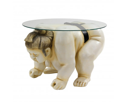 Toscano - Basho the Sumo Wrestler Sculptural Table in Desinger Resin