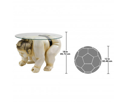 Toscano - Basho the Sumo Wrestler Sculptural Table in Desinger Resin