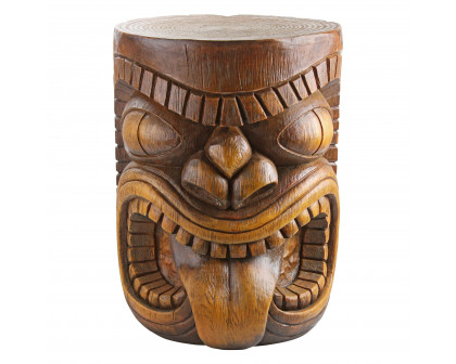 Toscano - The Lono (Tongue) Grand Tiki Sculptural Table in Designer Resin