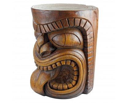 Toscano - The Lono (Tongue) Grand Tiki Sculptural Table in Designer Resin