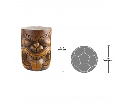 Toscano - The Lono (Tongue) Grand Tiki Sculptural Table in Designer Resin