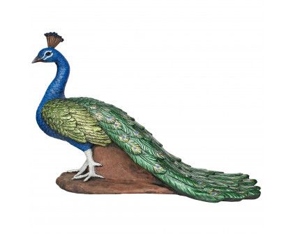 Toscano The Regal Peacock Medium Garden Statue