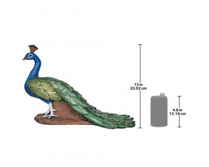 Toscano The Regal Peacock Medium Garden Statue