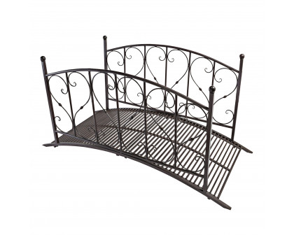 Toscano - Lovers Bridge Garden Bridge in Black, Metal