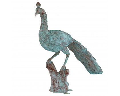 Toscano - Pleasant Peacock Garden Statue