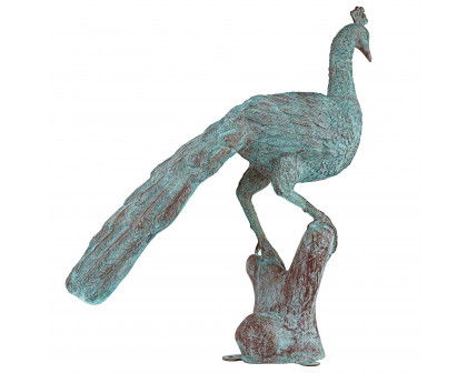 Toscano - Pleasant Peacock Garden Statue