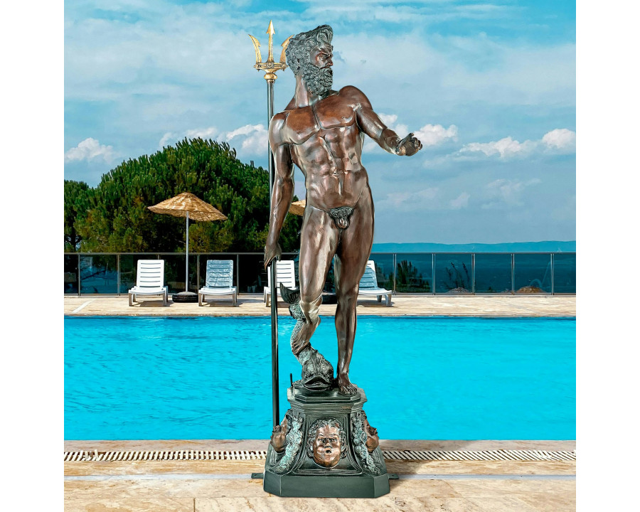 Toscano - Poseidon God of the Sea Garden Statue