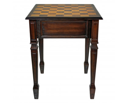 Toscano - Walpole Manor Gaming Chess Table in Walnut, Wood