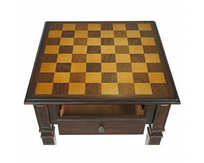 Toscano - Walpole Manor Gaming Chess Table in Walnut, Wood