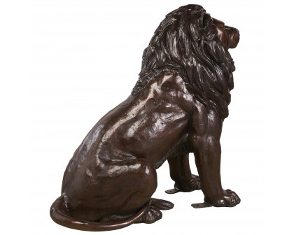 Toscano Sentinel Lion Left Facing Garden Statue