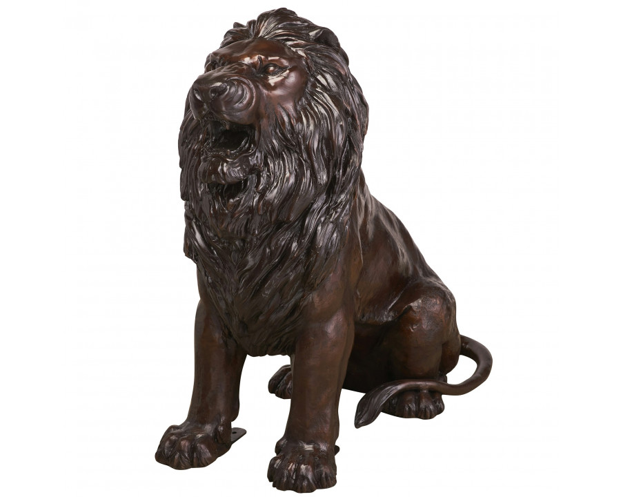 Toscano Sentinel Lion Right Facing Garden Statue