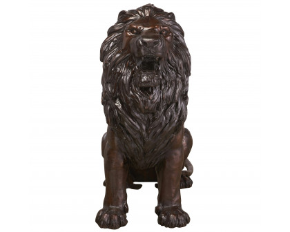 Toscano Sentinel Lion Right Facing Garden Statue