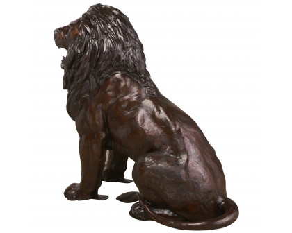 Toscano Sentinel Lion Right Facing Garden Statue