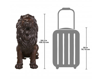 Toscano Sentinel Lion Right Facing Garden Statue