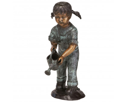 Toscano - Watering Can Caitlyn Little Gardener Garden Statue