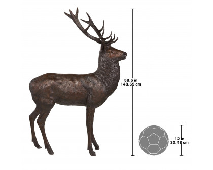 Toscano - Standing Stag Deer Garden Statue