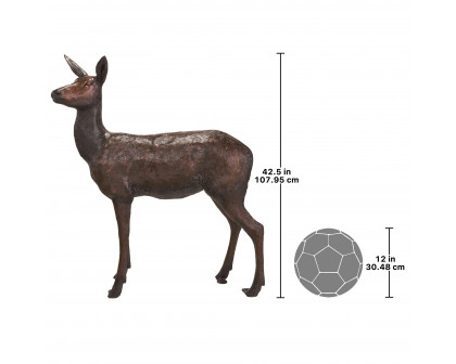 Toscano - Standing Doe Deer Garden Statue