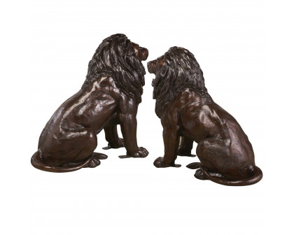 Toscano - Set of 2 Sentinel Lion Garden Statue