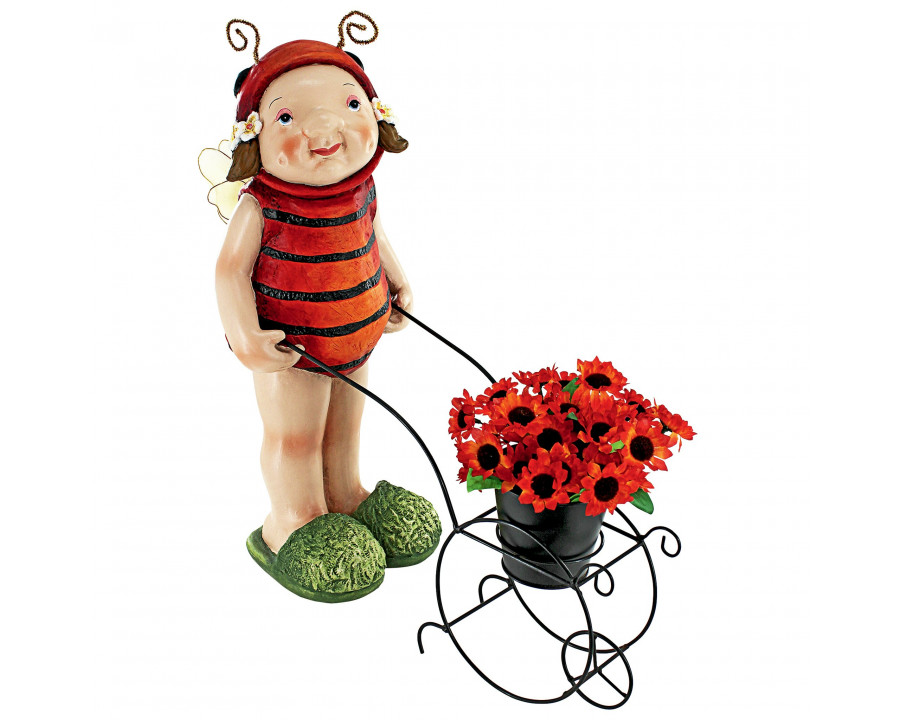 Toscano - Polly the Lady Bug Fairy Garden Helper Statue