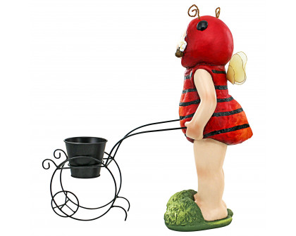 Toscano - Polly the Lady Bug Fairy Garden Helper Statue