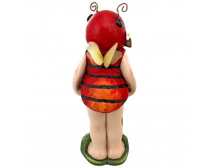 Toscano - Polly the Lady Bug Fairy Garden Helper Statue