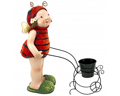 Toscano - Polly the Lady Bug Fairy Garden Helper Statue